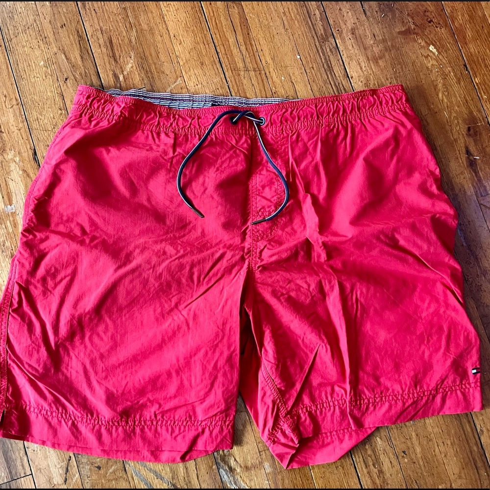 Men’s Red Tommy Hilfiger Swimming Trunks